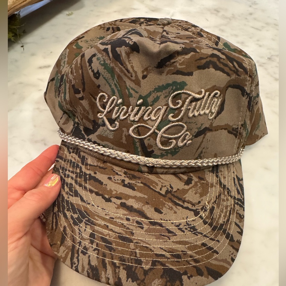 Living Fully by Mallory Ervin camo hat